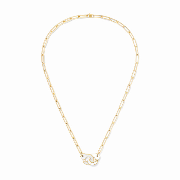 Collier Dinh Van Menottes Grand Modèle Or Jaune Nacre