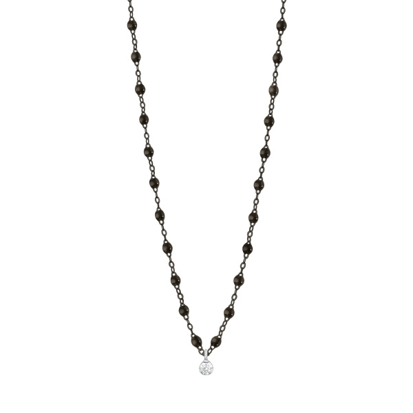 Collier gigi CLOZEAU Gigi Suprême 1 Diamant Or Noir et Blanc 42cm