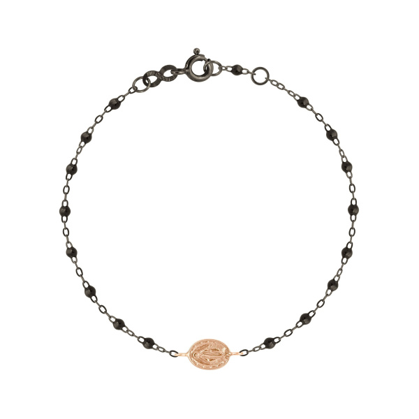 Bracelet gigi CLOZEAU Madone Or Noir et Rose 17cm