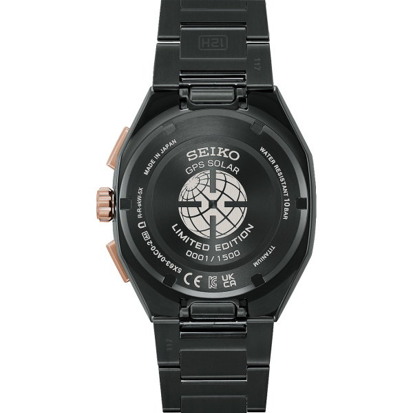 Montre Seiko Astron HAB010J1 43,4 mm GPS Solaire Chronographe Titane Noir Cadran Bordeaux Édition Limitée