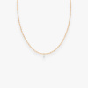 Collier Vanrycke Skin Tattoo S 40 cm or rose et diamant
