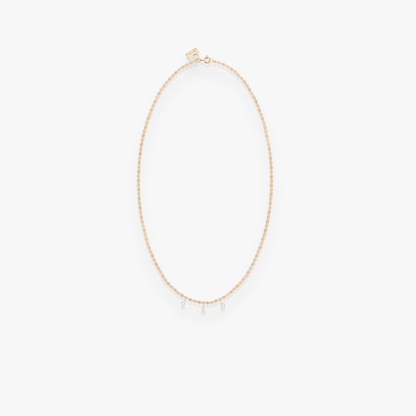 Collier Vanrycke Skin Tattoo S 42 cm or rose et 3 diamants
