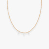 Collier Vanrycke Skin Tattoo S 42 cm or rose et 3 diamants