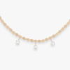 Collier Vanrycke Skin Tattoo S 42 cm or rose et 3 diamants