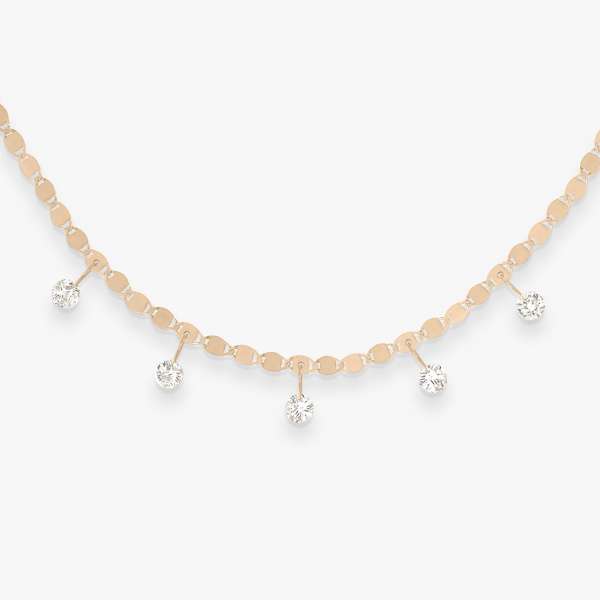 Collier Vanrycke Skin Tattoo S 42 cm or rose et 5 diamants