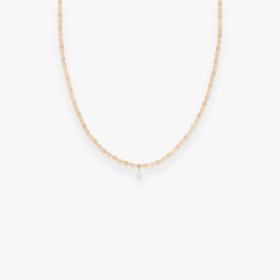 Collier Vanrycke Skin Tattoo M 40 cm or rose et diamant