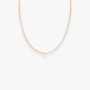 Collier Vanrycke Skin Tattoo M 40 cm or rose et diamant