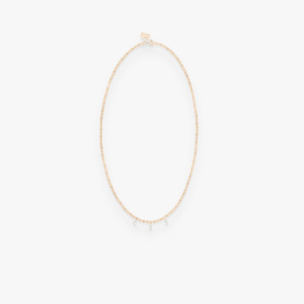 Collier Vanrycke Skin Tattoo M 42 cm or rose et 3 diamants