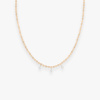 Collier Vanrycke Skin Tattoo M 42 cm or rose et 3 diamants