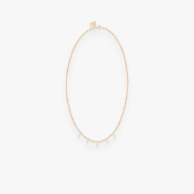 Collier Vanrycke Skin Tattoo M 42 cm or rose et 5 diamants