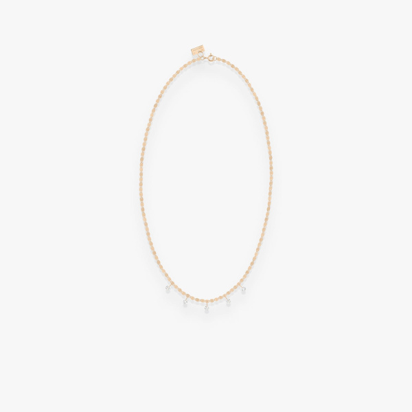 Collier Vanrycke Skin Tattoo M 42 cm or rose et 5 diamants