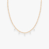 Collier Vanrycke Skin Tattoo M 42 cm or rose et 5 diamants