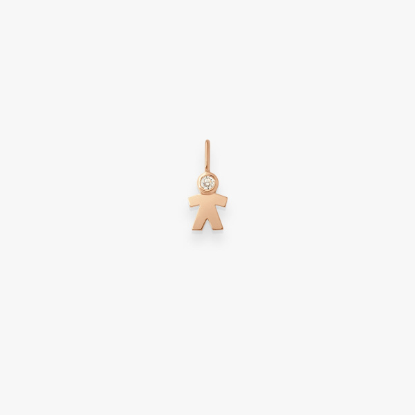 Pendentif Vanrycke Cosmic Boy or rose et diamant