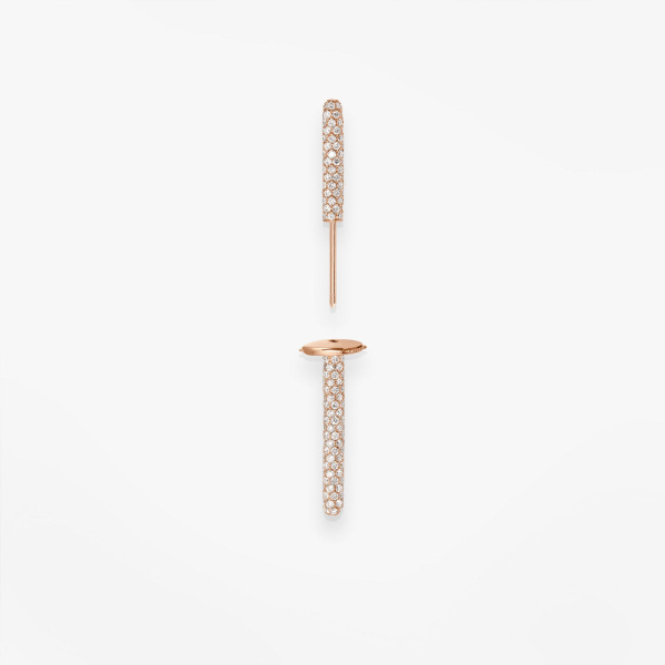 Mono Boucle Vanrycke Massaï or rose pavée diamants