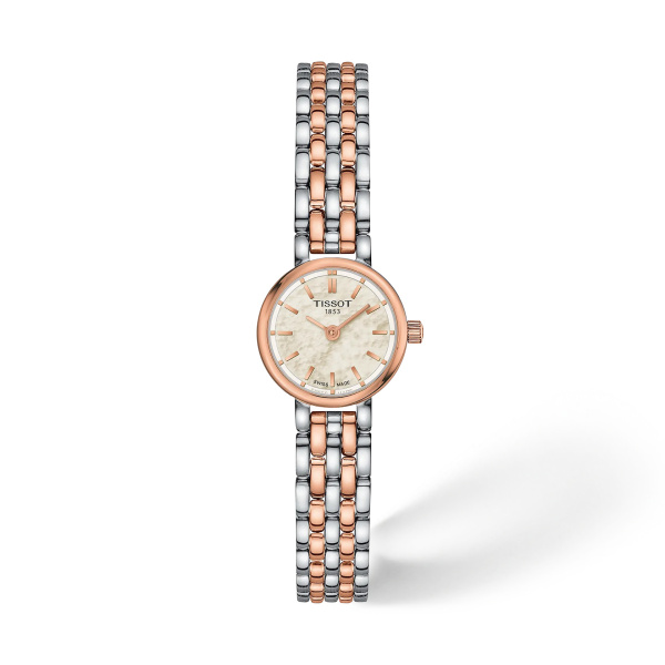 Montre Tissot Lovely Round 19,5 mm Quartz Nacre Bicolore Ton Or Rose