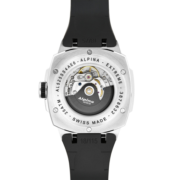 Montre Alpina Alpiner Extreme Automatic 41 mm Cadran Noir Bracelet Caoutchouc
