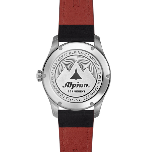 Montre Alpina Startimer Pilot Automatic 41 mm Cadran Noir Bracelet Cuir