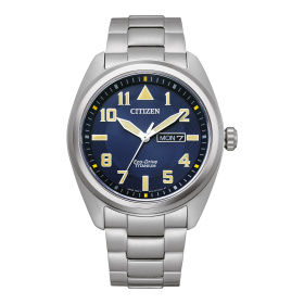 Montre Citizen Super Titanium 42 mm Eco-Drive Jour Date Cadran Bleu