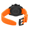 Montre Certina DS Action Chrono 42 mm Quartz PVD Noir Cadran Noir Orange Bracelet Caoutchouc Orange
