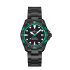 Montre Certina DS Action Diver 38 mm Powermatic 80 PVD Noir Vert d'Eau Bracelet Acier et Caoutchouc