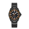 Montre Certina DS Action Diver 38 mm Powermatic 80 PVD Noir Orange Bracelet Acier et Caoutchouc