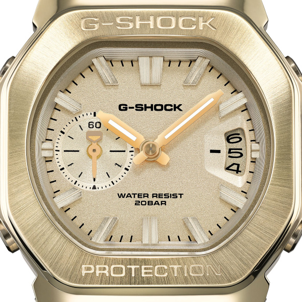 Montre Casio G-Shock GMC-2500G 43,8 mm Quartz Analogique Lunette Dorée Cadran Doré Bracelet Résine