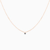 Collier La Brune & La Blonde Black 360° Diamant Noir 0,10 ct Or Rose