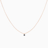 Collier La Brune & La Blonde Black 360° Diamant Noir 0,20 ct Or Rose