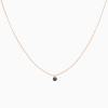 Collier La Brune & La Blonde Black 360° Diamant Noir 0,30 ct Or Rose