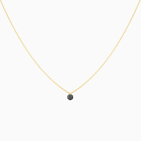 Collier La Brune & La Blonde Black 360° Diamant Noir 0,50 ct Or Jaune
