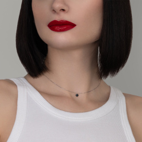 Collier La Brune & La Blonde Black 360° Diamant Noir 0,50 ct Or Rose
