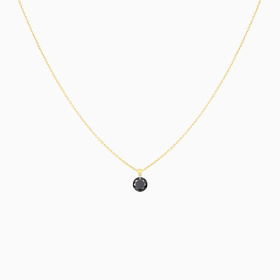 Collier La Brune & La Blonde Black 360° Diamant Noir 1 ct Or Jaune