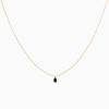 Collier La Brune & La Blonde Black 360° Diamant Noir Poire 0,30 ct Or Jaune