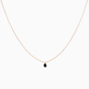 Collier La Brune & La Blonde Black 360° Diamant Noir Poire 0,30 ct Or Rose