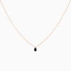 Collier La Brune & La Blonde Black 360° Diamant Noir Poire 0,50 ct Or Rose