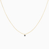 Collier Homme La Brune & La Blonde Black 360° Diamant Noir 0,10 ct Or Jaune
