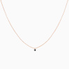 Collier Homme La Brune & La Blonde Black 360° Diamant Noir 0,10 ct Or Rose