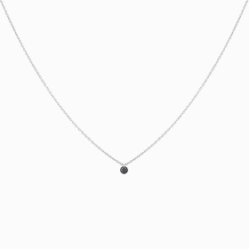 Collier Homme La Brune & La Blonde Black 360° Diamant Noir 0,20 ct Or Blanc