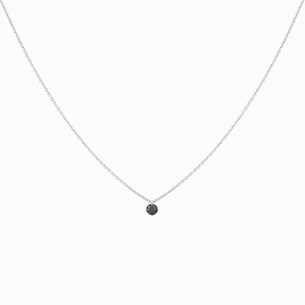 Collier Homme La Brune & La Blonde Black 360° Diamant Noir 0,30 ct Or Blanc