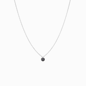 Collier Homme La Brune & La Blonde Black 360° Diamant Noir 0,50 ct Or Blanc