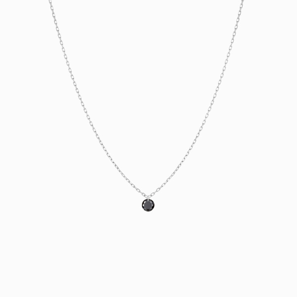 Collier Homme La Brune & La Blonde Black 360° Diamant Noir 0,50 ct Or Blanc