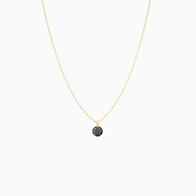 Collier Homme La Brune & La Blonde Black 360° Diamant Noir 1 ct Or Jaune