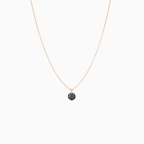 Collier Homme La Brune & La Blonde Black 360° Diamant Noir 1 ct Or Rose