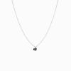 Collier Homme La Brune & La Blonde Black 360° Diamant Noir Cœur 0,50 ct Or Blanc