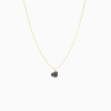 Collier Homme La Brune & La Blonde Black 360° Diamant Noir Cœur 1 ct Or Jaune