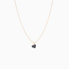 Collier Homme La Brune & La Blonde Black 360° Diamant Noir Cœur 1 ct Or Rose