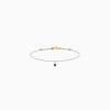 Bracelet Cordon La Brune & La Blonde Black BB Diamant Noir 0,10 ct Or Jaune