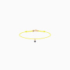 Bracelet Cordon La Brune & La Blonde Black BB Diamant Noir 0,10 ct Or Jaune