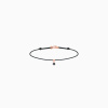 Bracelet Cordon La Brune & La Blonde Black BB Diamant Noir 0,10 ct Or Rose