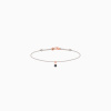 Bracelet Cordon La Brune & La Blonde Black BB Diamant Noir 0,10 ct Or Rose